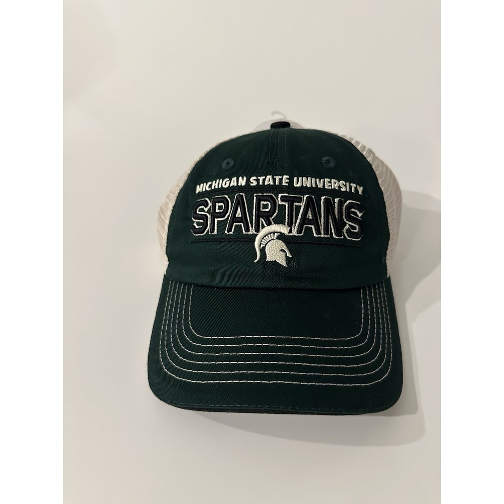 Captivating Michigan State Spartans Mesh Trucker Hat Adjustable Snapback NEW